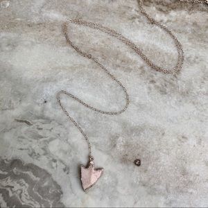 STERLING SILVER AGATE ARROWHEAD LARIAT NECKLACE